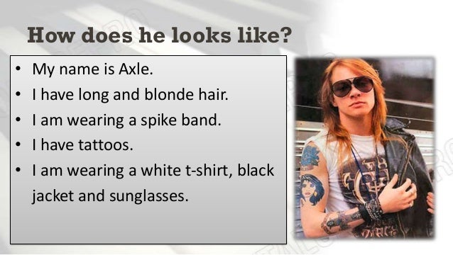 Description of a personappearance example