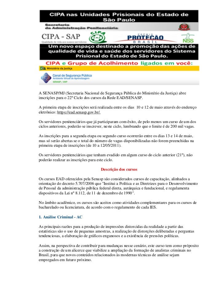 Cursos senasp