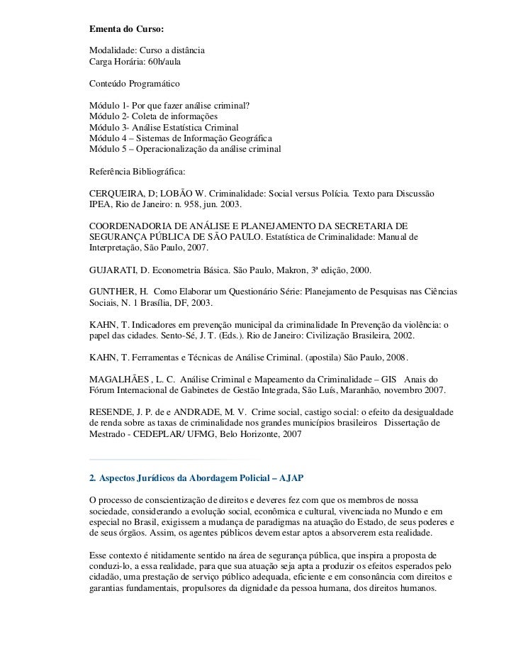 Senasp curso