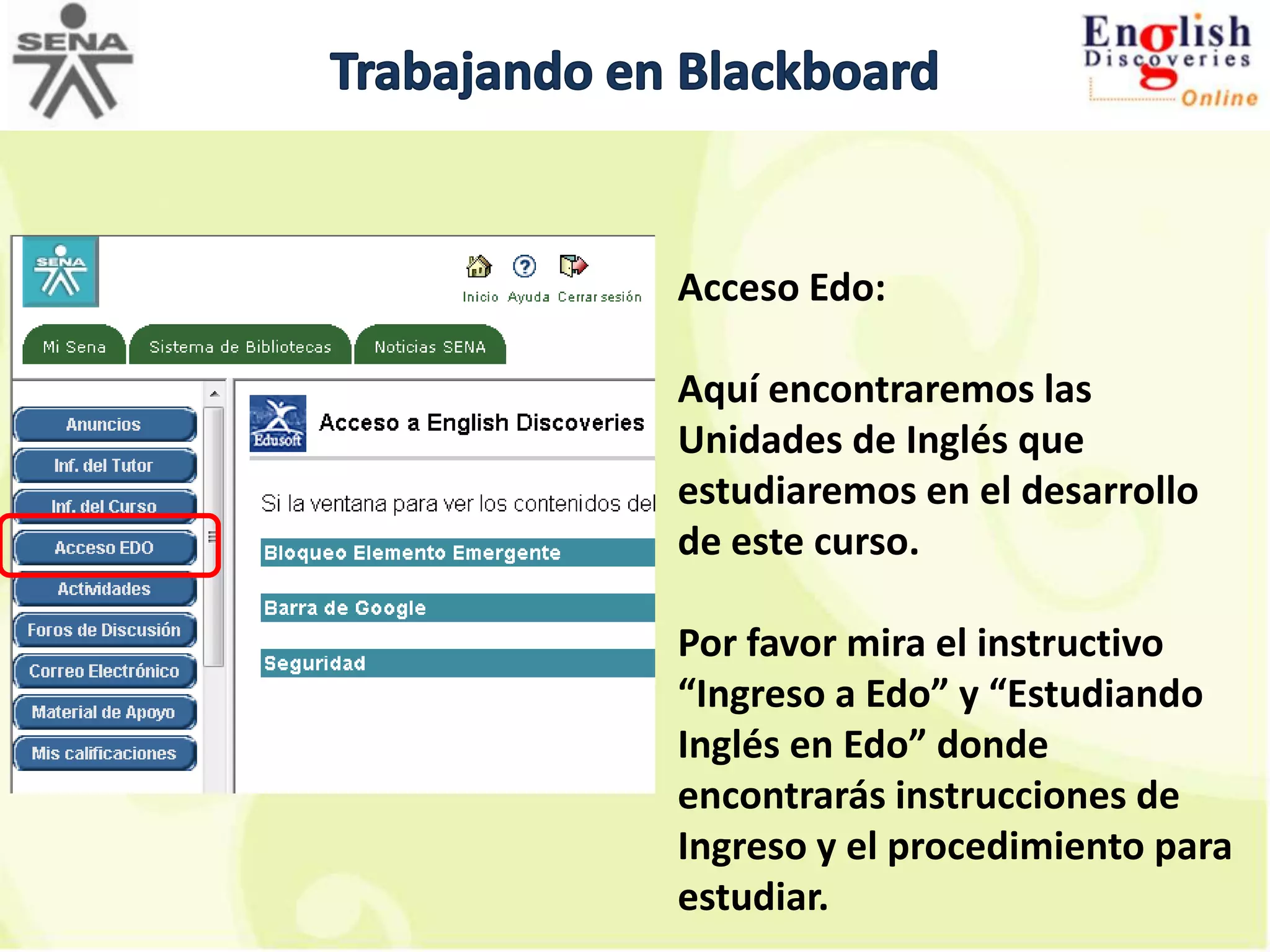 Descripción del CursoEn este Espacio encuentras la siguiente información:Cronograma:  Donde observarás las fechas sugeridas a seguir.Metodología de Calificación:  Para que conozcas los aspectos a evaluar en el curso.Instalación de Programas Necesarios:  Donde tienes acceso a los enlaces directos para que los instales todos antes de iniciar el proceso de formación.