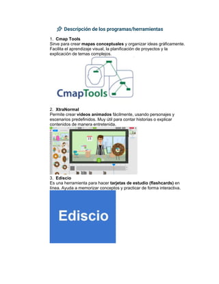 Programas Predefinidos Descripción de los programas de Informatica | PDF