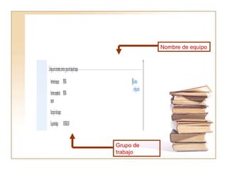 Nombre de equipo Grupo de trabajo 