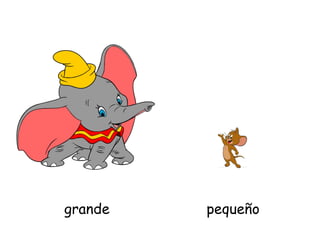 grande pequeño 