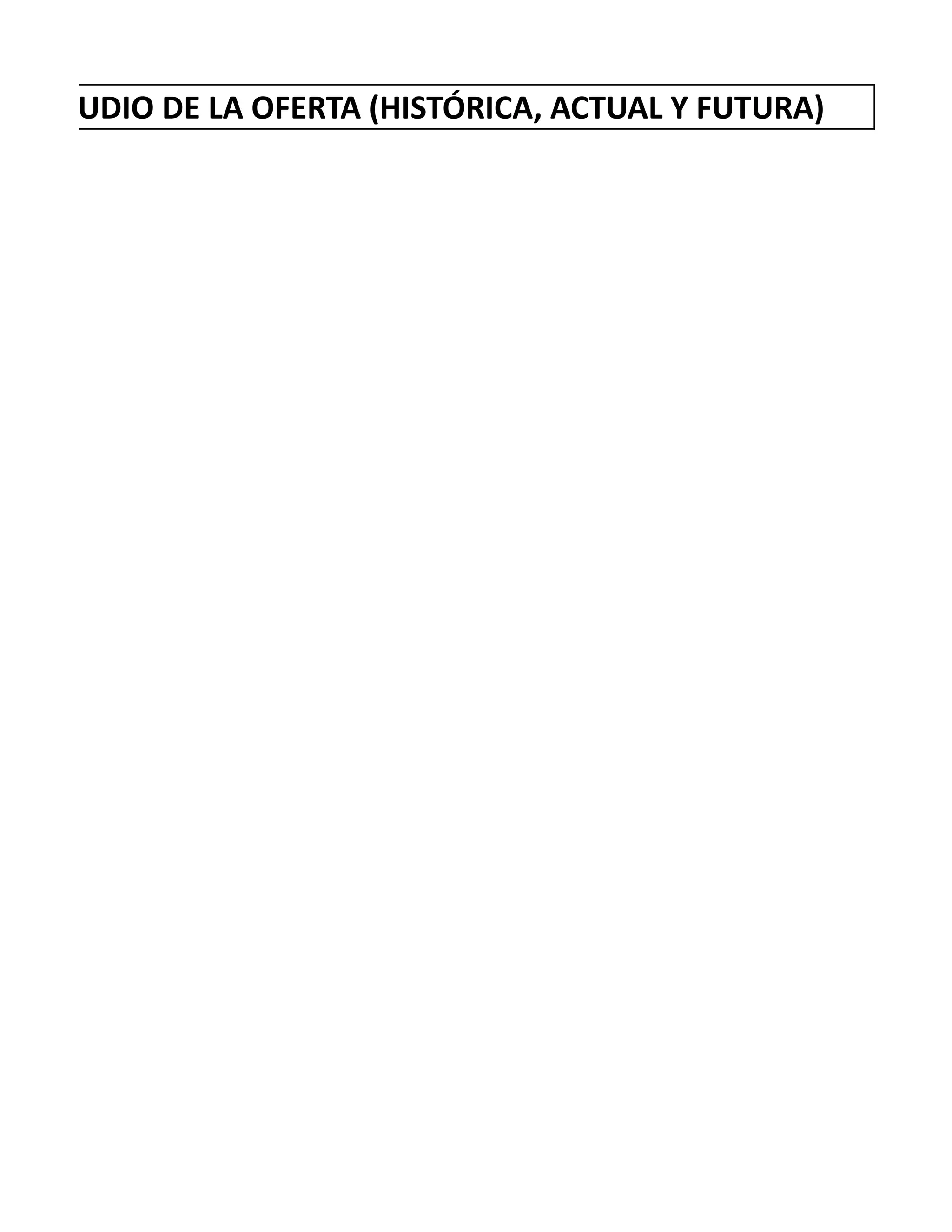 3.
ESTUDIO
DE
LA
OFERTA
(HISTÓRICA,
ACTUAL
Y
FUTURA)