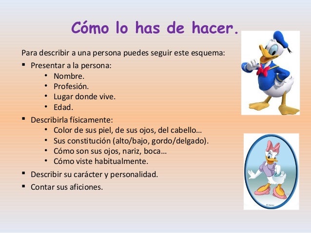 Descripción de personas