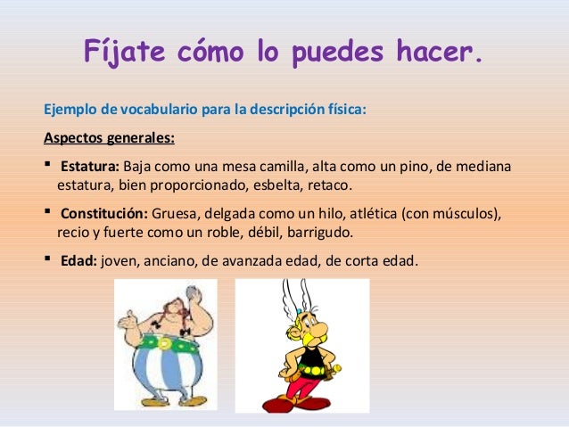 Descripción de personas