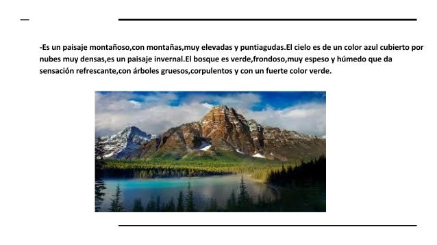 Descripcion De Paisajes