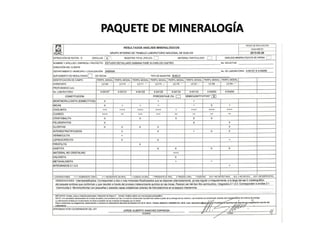 PAQUETE DE MINERALOGÍA
 