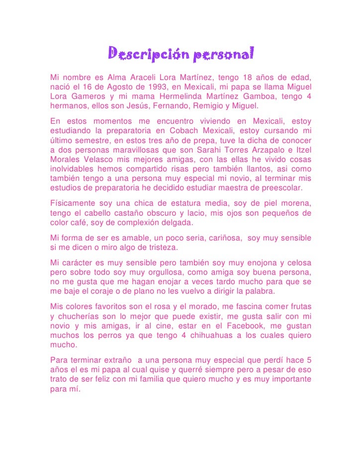 Descripcion personal