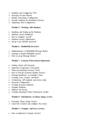 Openstack training material | DOCX