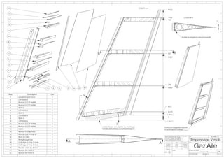 1                  2                 3                     4                 5         6                       7                   8          9                                10                                    11                                 12




    10                                                                                                                                COUPE A-A
                                                                                                                                                            855,6
A                                                                                                                                                                                                                                                                         A
    12

                                                                                                                                                            794,6                         COUPE B-B
    11                                                                                                                                                      793




                                                                                                                                                                                                                                                                 2
    14


    13
B                                                                                                                                                                                                                                                                         B




    9                                                                                                                                                                                   Fomer le longeron suivant le profil

    8


        22
C                                                                                                                                                                                                                                                                         C


    7                                                                                  B                                                                    507          B
                                                                                                                                                            505,4
    6


    21

D                                                                                                                                                                                                                                                                         D
    5


    15


    20
                                                                                                                                                            250
    1                                                  3           2        19   18                                                                         248,4
E
                                             17            4           16                                                                                                                                                                                                 E




        Rep                Description            Qte                            24°
         1    Longeron part mob                    1
         2    CTP NVM 0                            1
         3    Renfort G CTP NVM0                   1
         4    Renfort D CTP NVM0                   1
F                                                                                                                                                           44,2                                                                                                          F
         5    NVM 0                                1
         6    CTP NVM 2                            1
                                                                                                                                                            42,59
         7    NVM 2                                1
                                                                                                                                                             15,3
         8    CTP NVM 4                            1
                                                                                                                                                            0
         9    NVM 4                                1
        10    CTP NVM 6                            1                                                                                                          22,7
        11    Renfort G CTP NVM6                   1
                                                                                                             10°




G
        12    Renfort D CTP NVM6                   1                                           Cette forme sera ajuster au montage
                                                                                                                                                                                                                                                                          G
                                                                                                                                                      Fomer les bagettes suivant
        13    MVM 6                                1                                           suivant le fuselage et l'empennage H                   le profil après collage
        14    Renfort H emp mob                    1
        15    Renfort bas H emp M                  1
        16    Bord de fuite                        1                                                                                                  Plan propriéte de Serge
                                                                                                                                                                                         Ensemble:    N° Plan:                                         Echelle:1:3
                                                                                                                                                      Pennec copies interdites
                                                                                                                                                                                                           Empennage V mob
                                                                                                                                                                                             -        Description:

        17    Remplissage bas                      1                                                                                                  sans autorisations écrites
                                                                   A
        18    Coffrage G Emp V mob                 1
                                                                                                                                                  A
                                                                                                                                                                                                                     Gaz'Aile
                                                                                                                                                                                 NOM       DATE       AVION:

                                                                                                                                                       Conception            Pennec      08/08/2006
H       19    Coffrage D Emp V mob                 1                                                                                                   Modelisation          Muthelet    17/02/2007

        20    Nez de volet de derive               1                                                                                                   Mise en plan          Muthelet    17/02/2007

                                                                                                                                                       Verification

        21    Renfort AV NVM 2                     1                                                                                                                  MATIERE:                        DESCRIPTION DE LA REVISION:
                                                                                                                                                                                                                                    Nouveau profil                   A2
        22    Renfort AV NVM 4                     1                                                                                                                                                  DATE: 30/10/2007                   REVISION: G             Folio 1 OF 1
    1                  2                 3                     4                 5         6                       7                   8
 