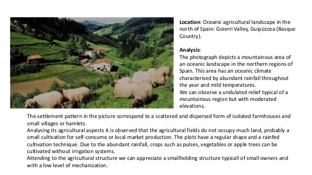 Description of an agricultural landscape