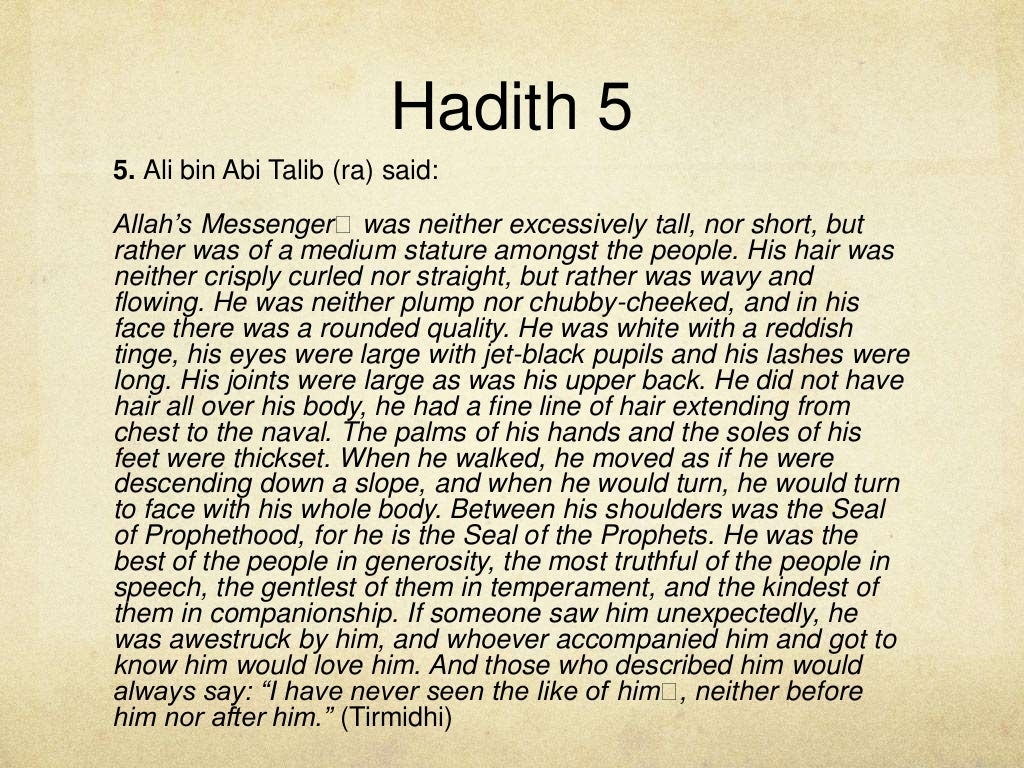 Description of the prophet