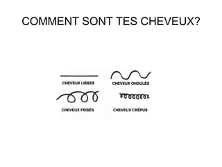 COMMENT SONT TES CHEVEUX?
 