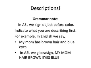 Descriptions! | PPTX