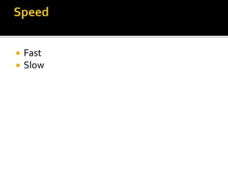  Fast
 Slow
 