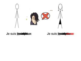 Je suis bavard Je suis bavard e Je suis marrant Je suis marrant e Je suis ennuyeux Je suis ennuyeu se Je suis paresseux Je suis paresseu se Je suis sportif Je suis sporti ve Je suis timide Je suis timide 