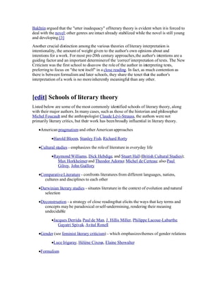 Descriptive Criticism