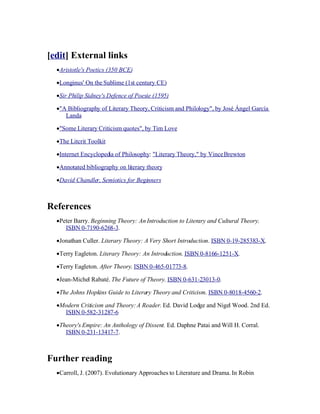 Descriptive Criticism