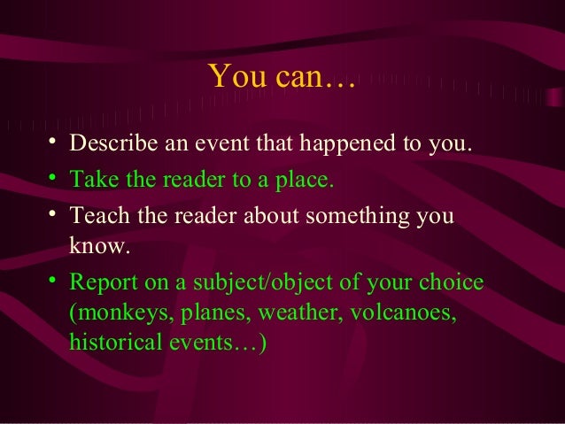 How to make a descriptive essay