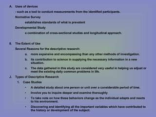 Descriptive Method | PPT | Science