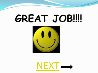 GREAT JOB!!!!



    NEXT
 