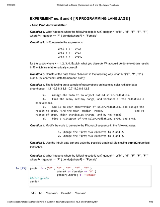 Descriptive analytics in r programming language | PDF