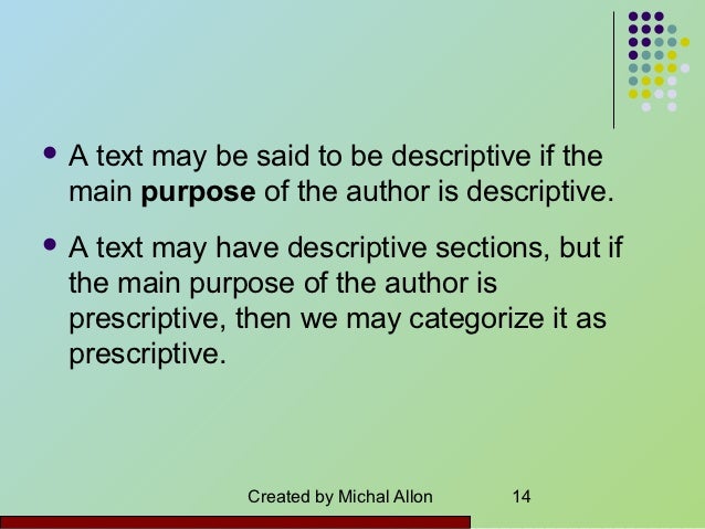 Prescriptive essay