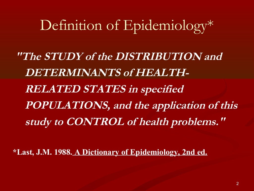 Descriptive epidemiology