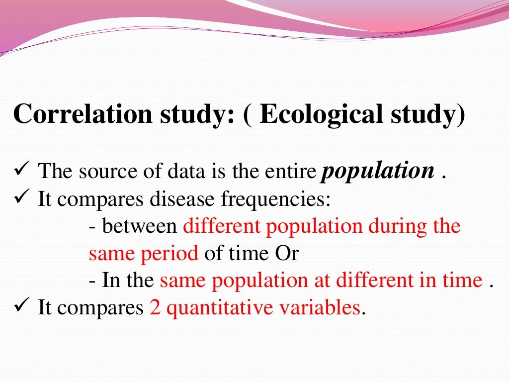 Descriptive epidemiology