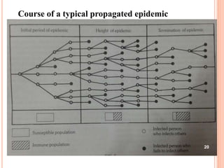 20
Course of a typical propagated epidemic
 
