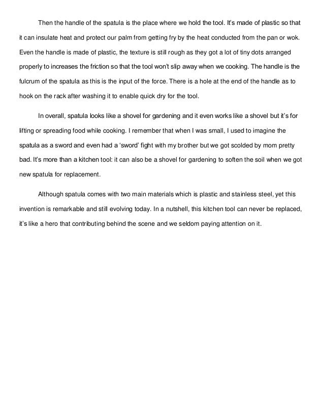 A descriptive essay example