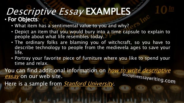 descriptive essay example about an object