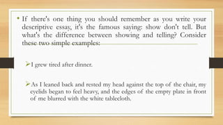 Descriptive essay example about a place picture