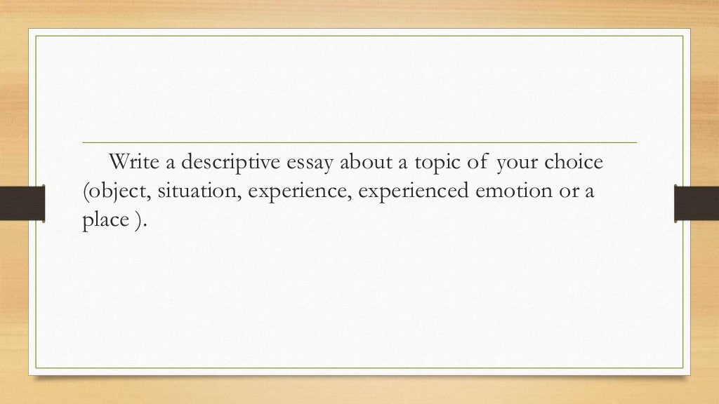 A descriptive essay topics picture