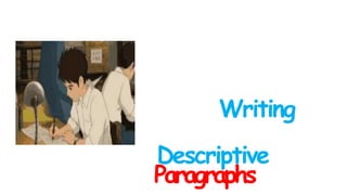 Descriptive
Paragraphs
Writing
 