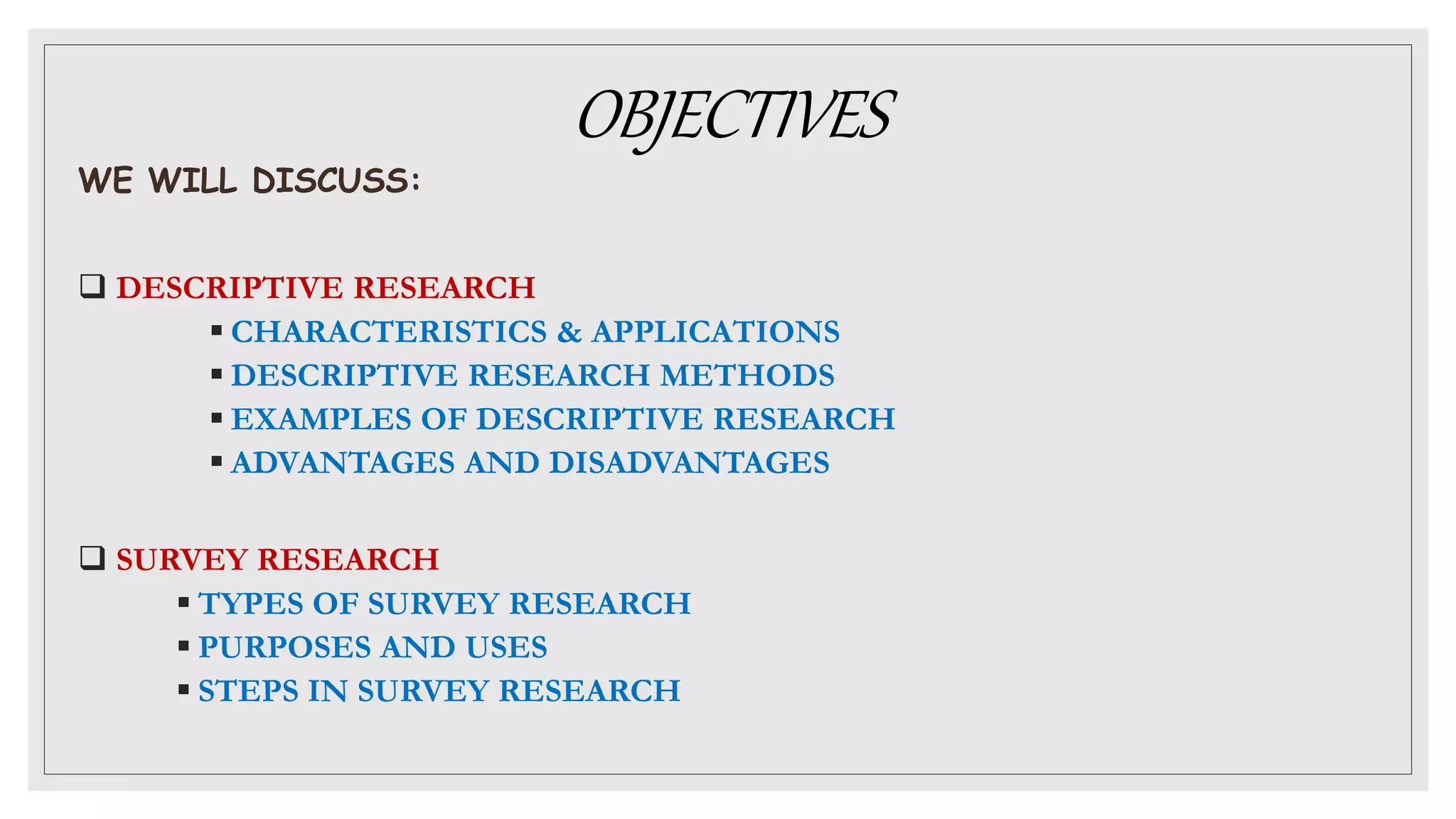 Descriptive Research | PPTX