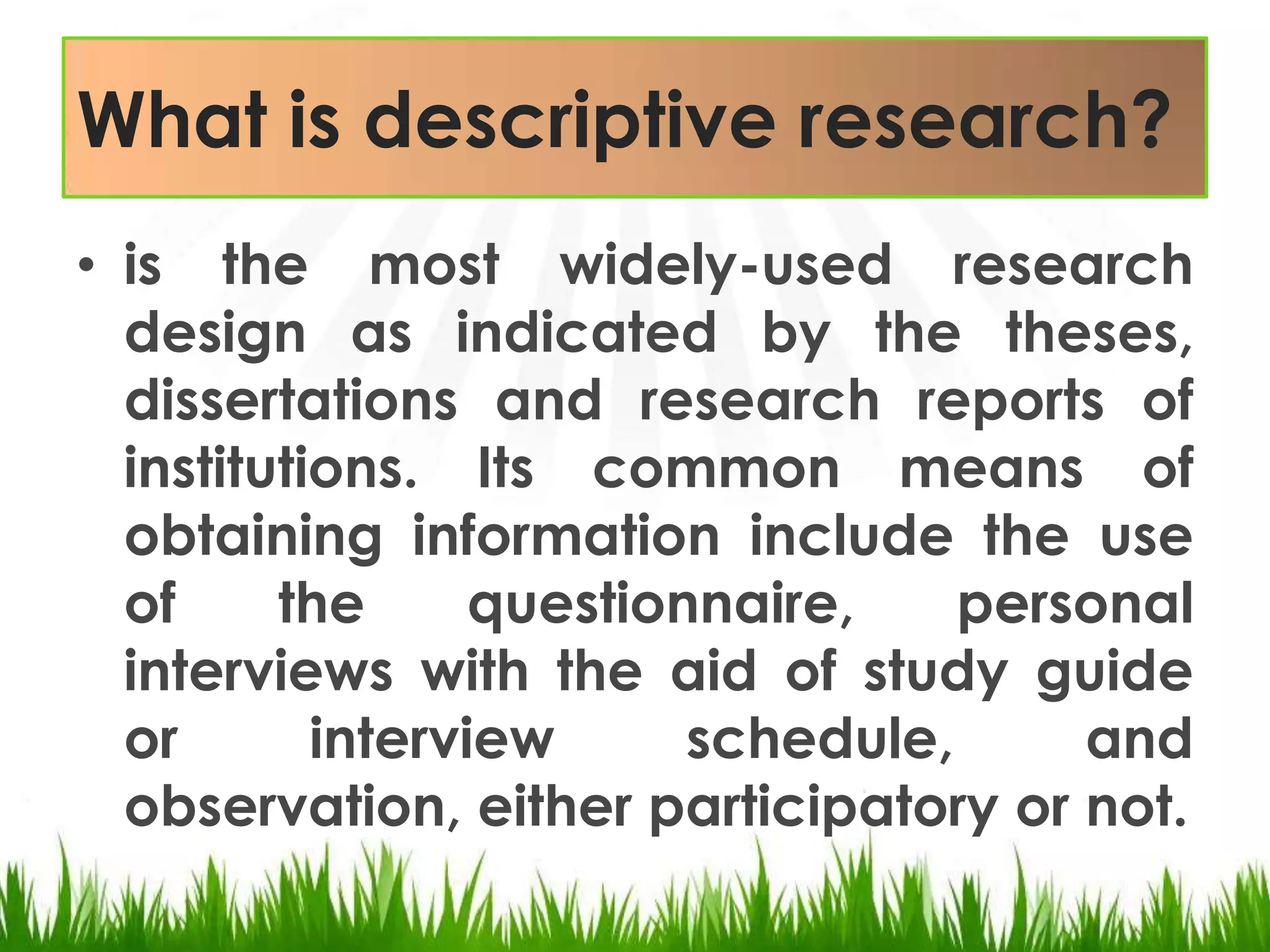 Descriptive research | PPTX