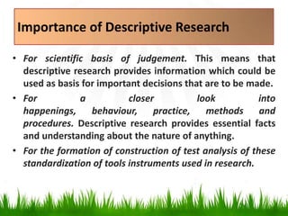 Descriptiveresearch | PPTX