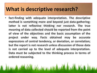 Descriptiveresearch | PPTX
