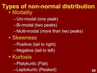 50
Non-normal distributions
 
