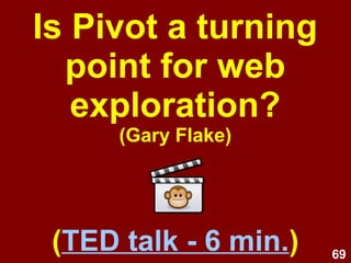 69
Graphs
(Edward Tufte)
• Visualise data
• Reveal data
– Describe
– Explore
– Tabulate
– Decorate
• Communicate complex ideas
with clarity, precision, and
efficiency
 