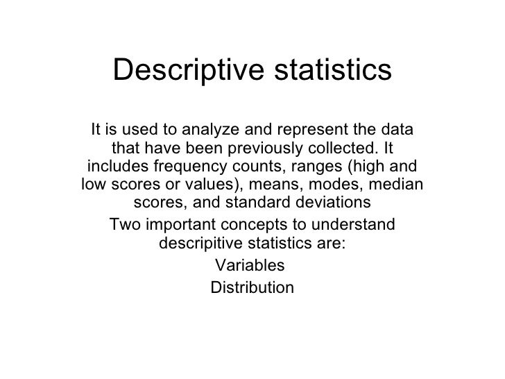 descriptive statistics in research meaning