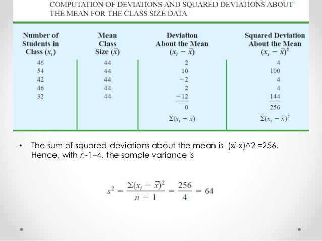 descriptive statistics class size statistics
