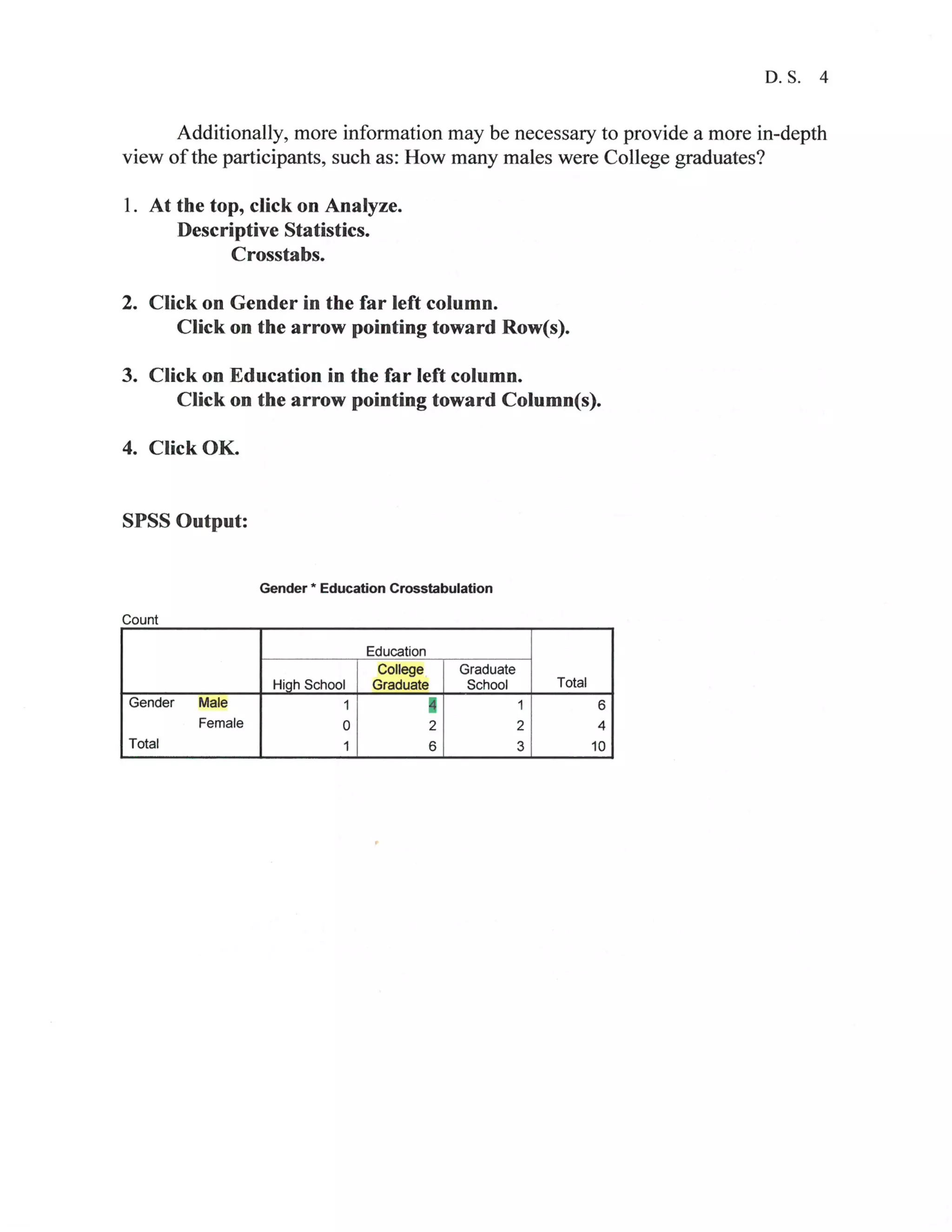 Descriptive statistics and SPSS