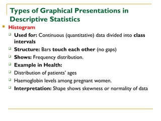 Descriptive Statistics, Biostatistics Course | PPT