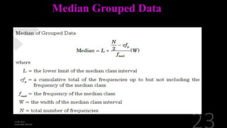 Median Grouped Data
 
