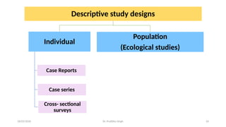 descriptive epidemiology and study designs | PPTX