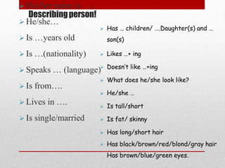 Descriptive Text Person Example Descriptive Text - | PPTX