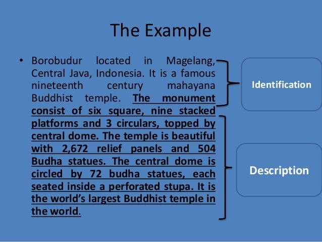 example of descriptive text about place